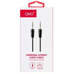Câble audio Jack Mâle-Mâle Avo+ / Noir