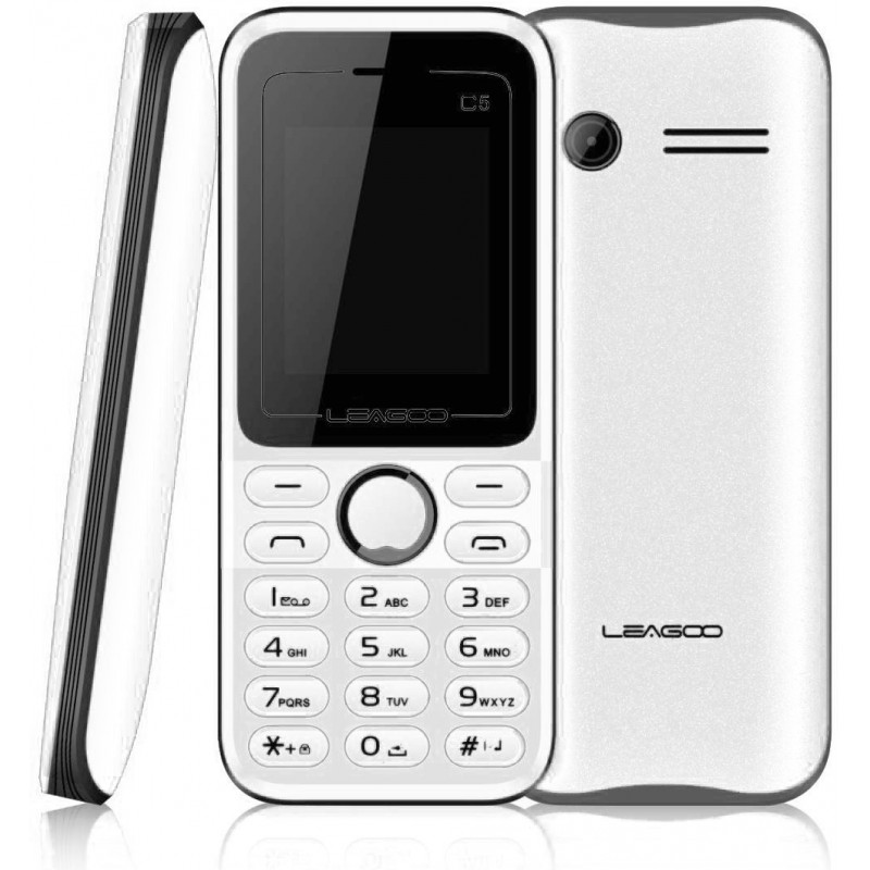 Téléphone Portable Leagoo C5 / Double SIM / Noir + SIM Offerte
