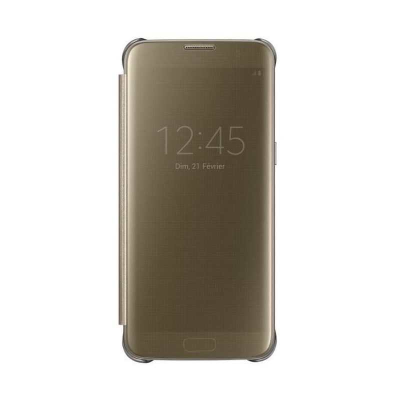 Etui Clear View Gold Original pour Galaxy S7 edge