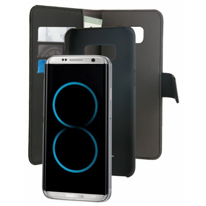 Etui Flip-cover Puro avec coque détachable pour Samsung Galaxy S8 / Noir