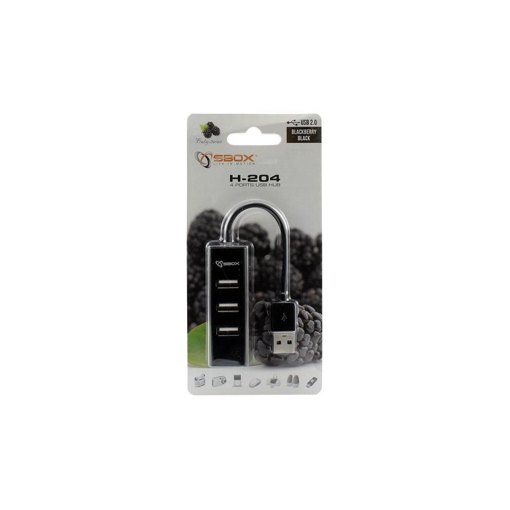 Hub USB 4 ports SBOX H-204 / Noir