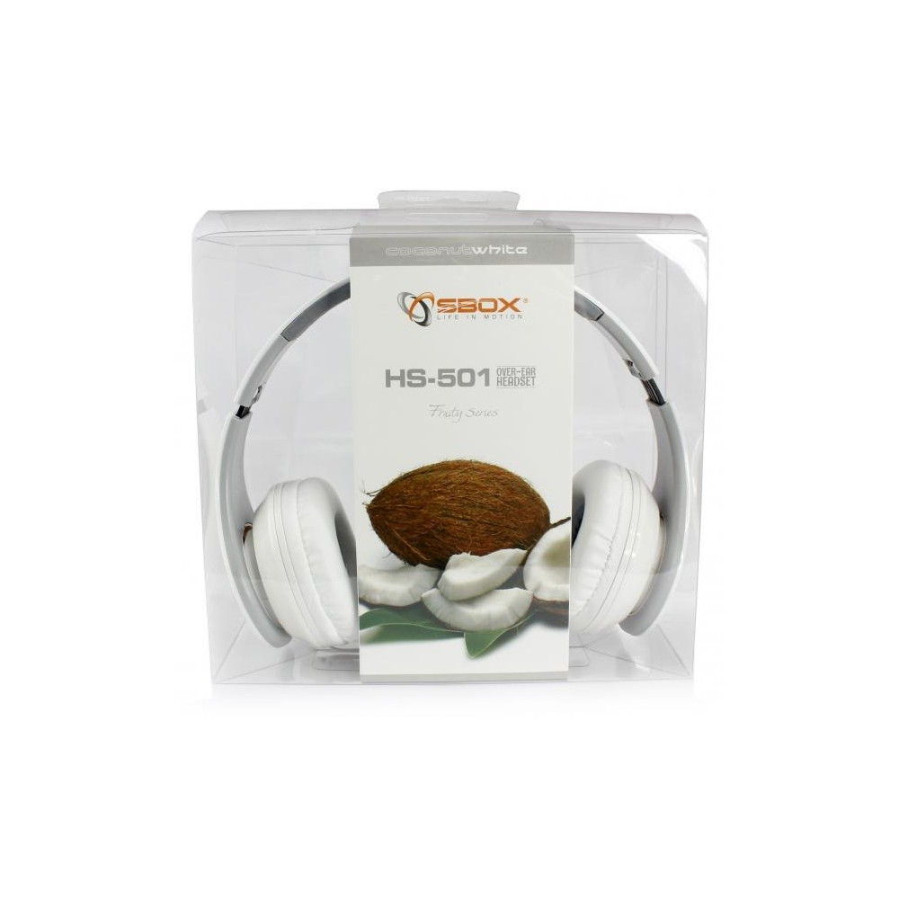 Casque Micro SBOX HS-501W / Blanc