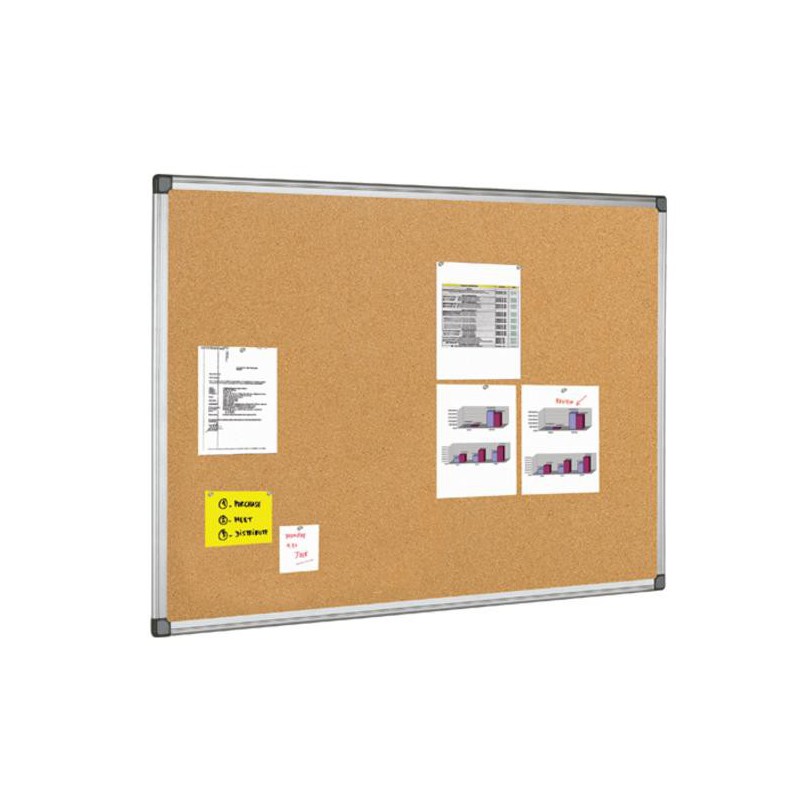 TABLEAU LIEGE CADRE ALU BI-OFFICE 60 X 90 CM