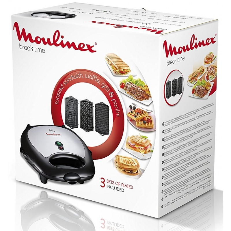 Promo Moulinex appareil à croque-monsieur et gaufres chez Monoprix