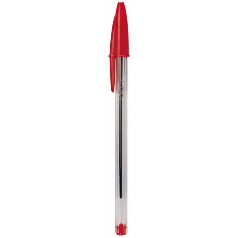 BIC 2 Stylo à Bille Bic Medium Cristal Classique Stylo Rouge 