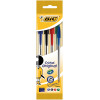 4x Stylos à bille BIC Cristal Medium 1mm / 4 Couleurs