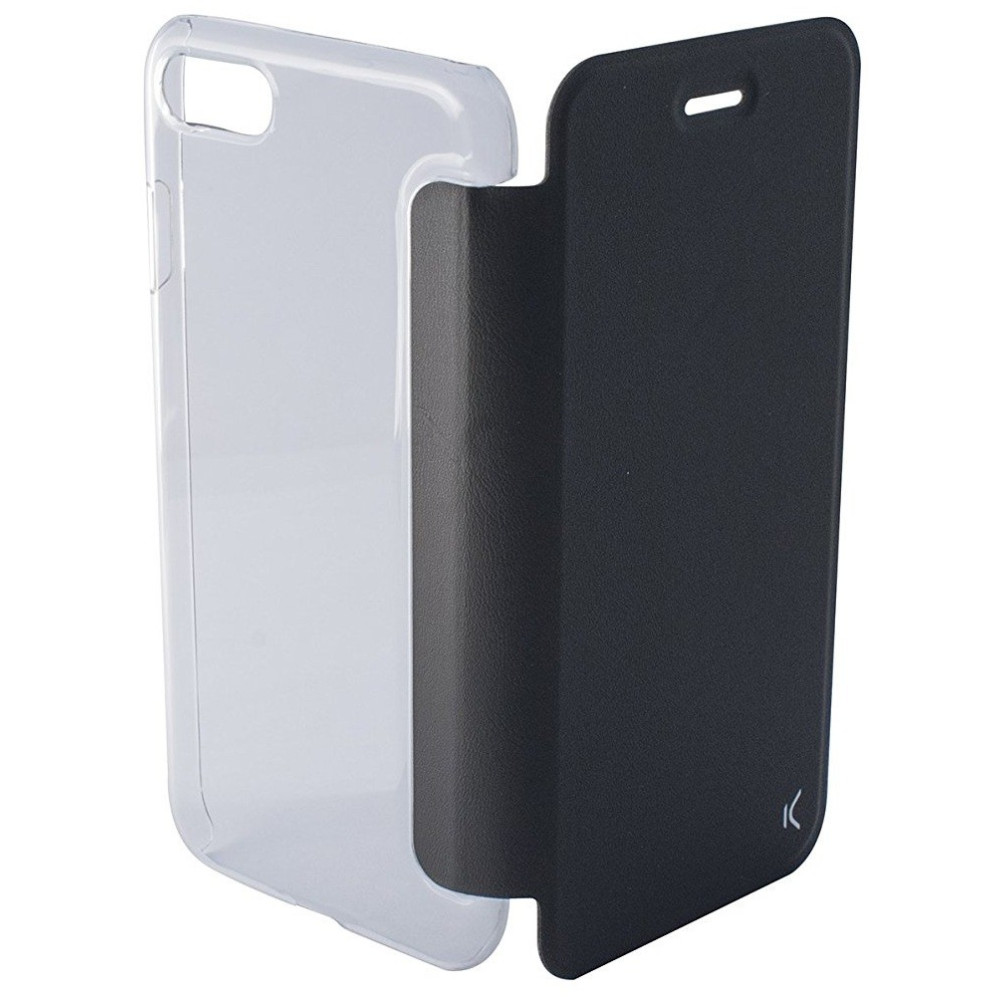 Housse avec coque transparente pour iPhone 7 / Noir