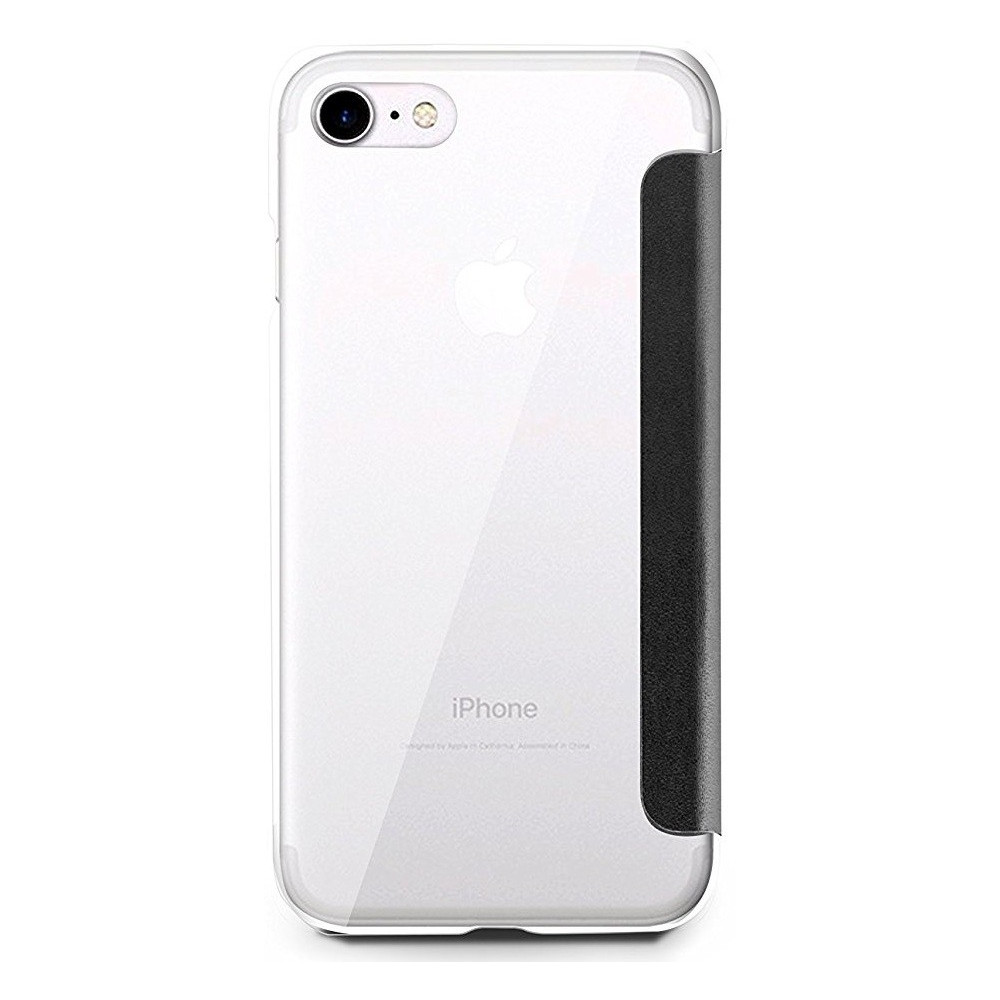 Housse avec coque transparente pour iPhone 7 / Noir