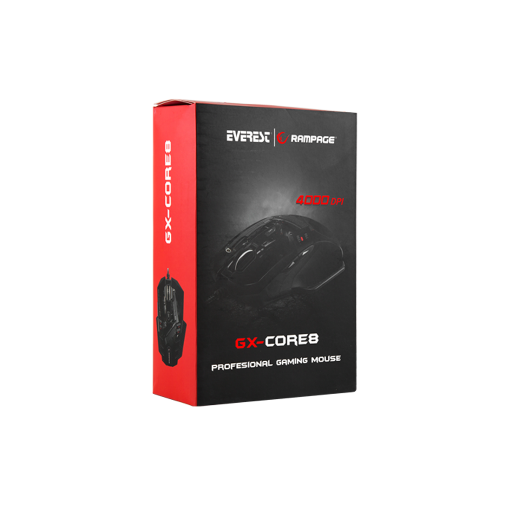 Souris USB Laser Gaming Everest Rampage GX-CORE8 / 4000DPI