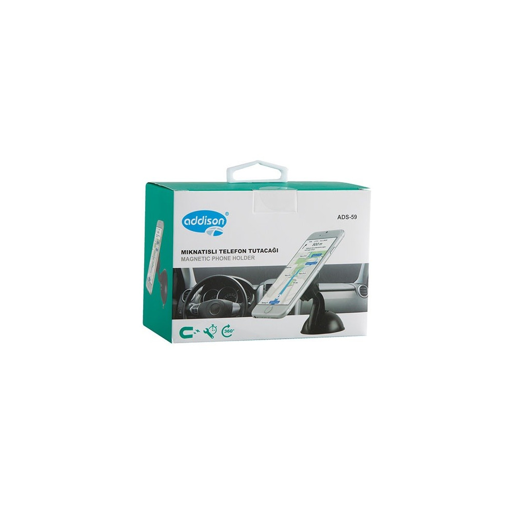 Support de Voiture Magnétique Addison ADS-59 Pour Téléphone Portable