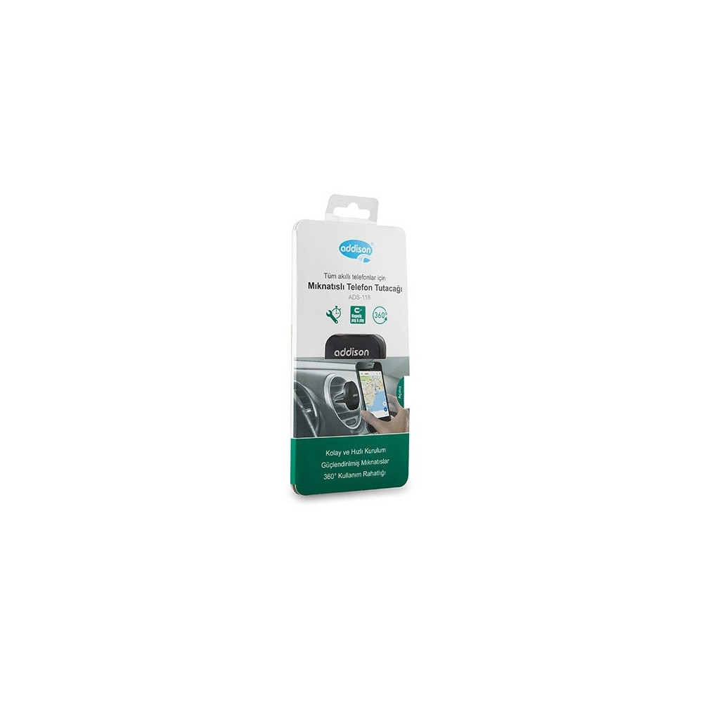 Mini Support de Voiture Magnétique Addison ADS-118 Pour Téléphone Portable / Rouge
