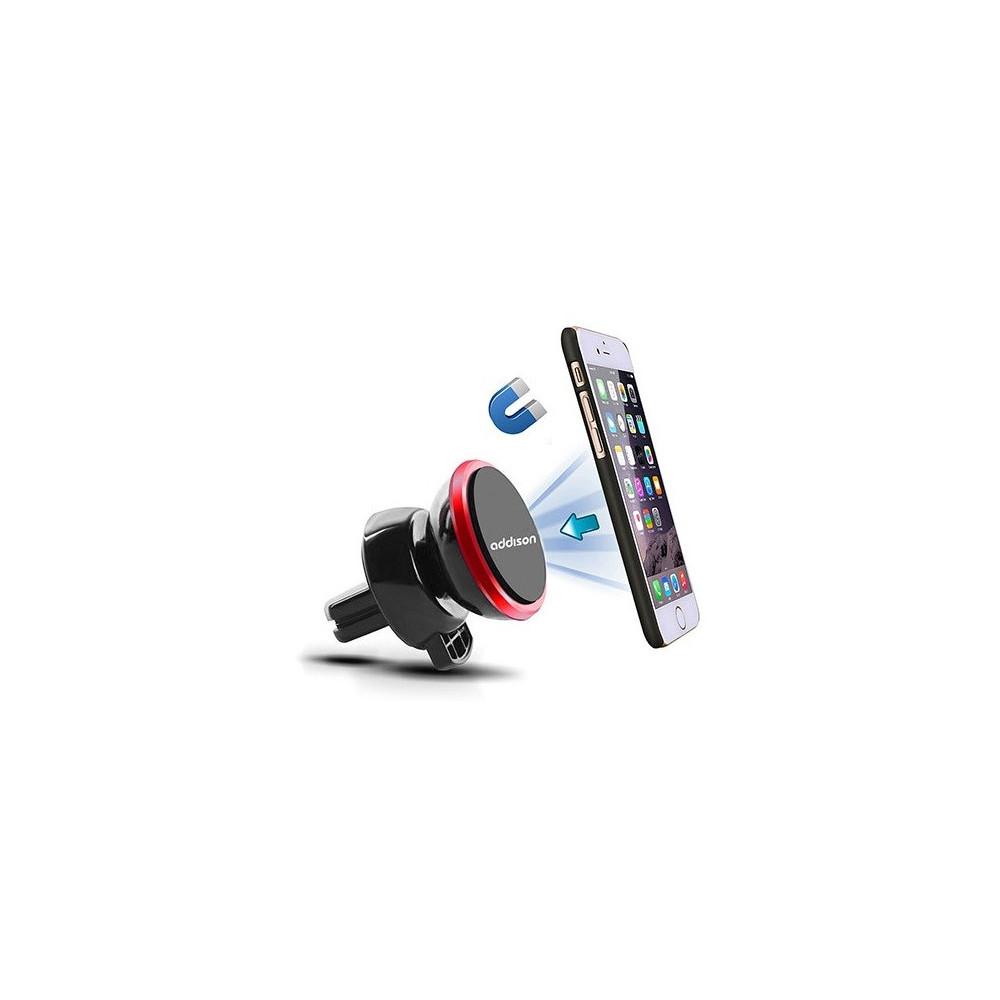 Mini Support de Voiture Magnétique Addison ADS-118 Pour Téléphone Portable / Rouge