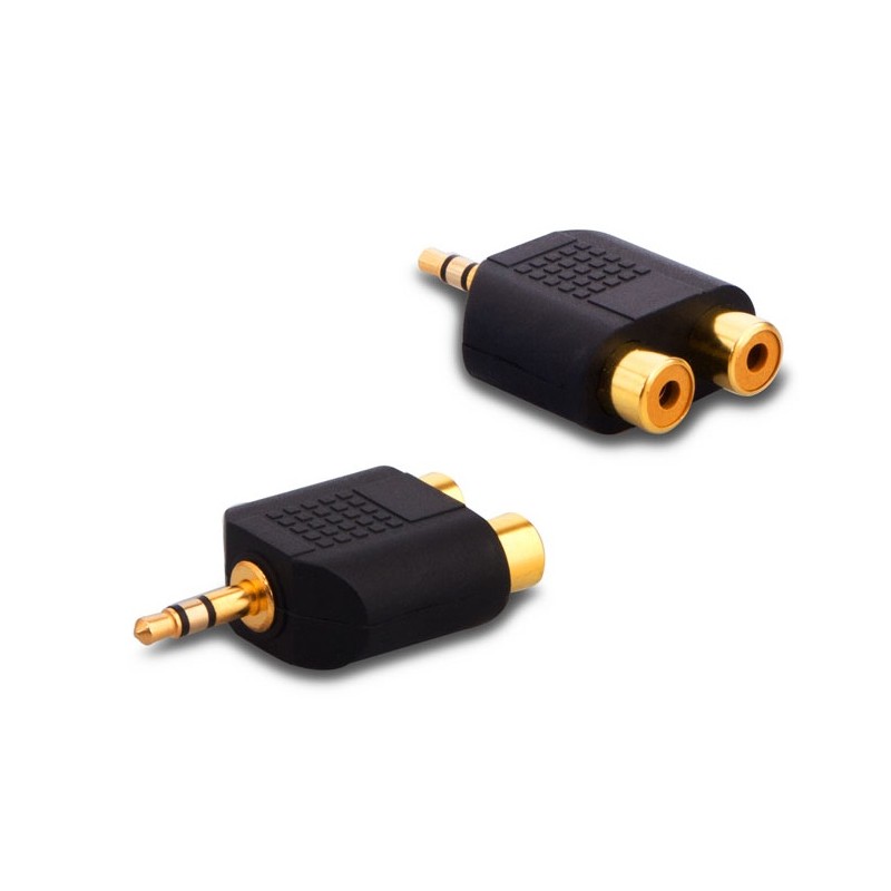 Adaptateur Audio Jack 3.5mm Vers 2x RCA Stéréo Femelle