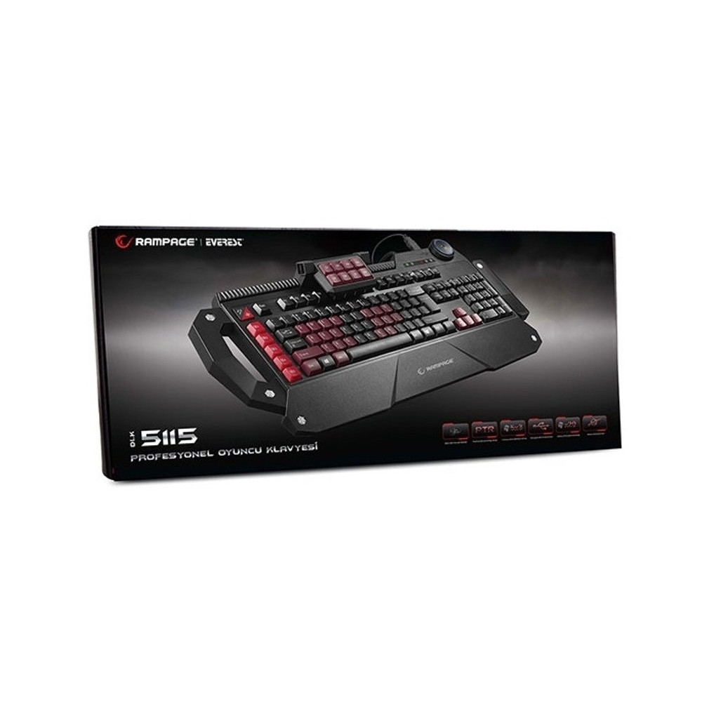 Clavier Qwerty Gaming Multimédia USB Qwerty Everest Rampage DLK-5115