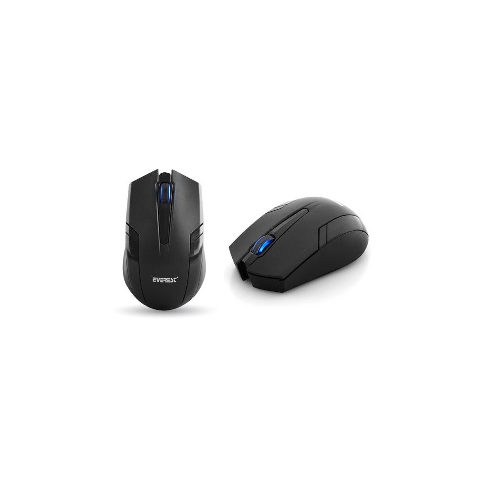 Ensemble Clavier Qwerty Multimédia & Souris Sans Fil Everest KM-8000