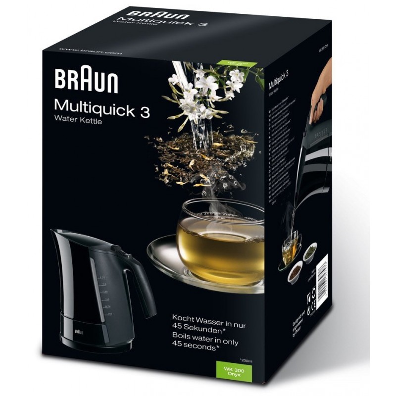 Bouilloire electrique multiquick 3 Braun WK300 - Noir