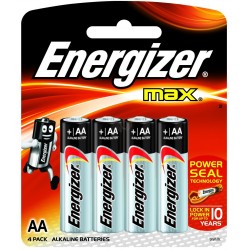 4x Piles Energizer 91 Max AA