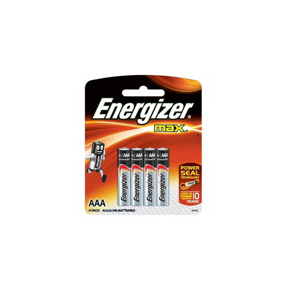 4x Piles Energizer 92 Max AAA