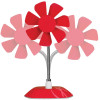 Ventilateur de Bureau Flexible avec Support 92 mm Arctic Breeze / Rouge