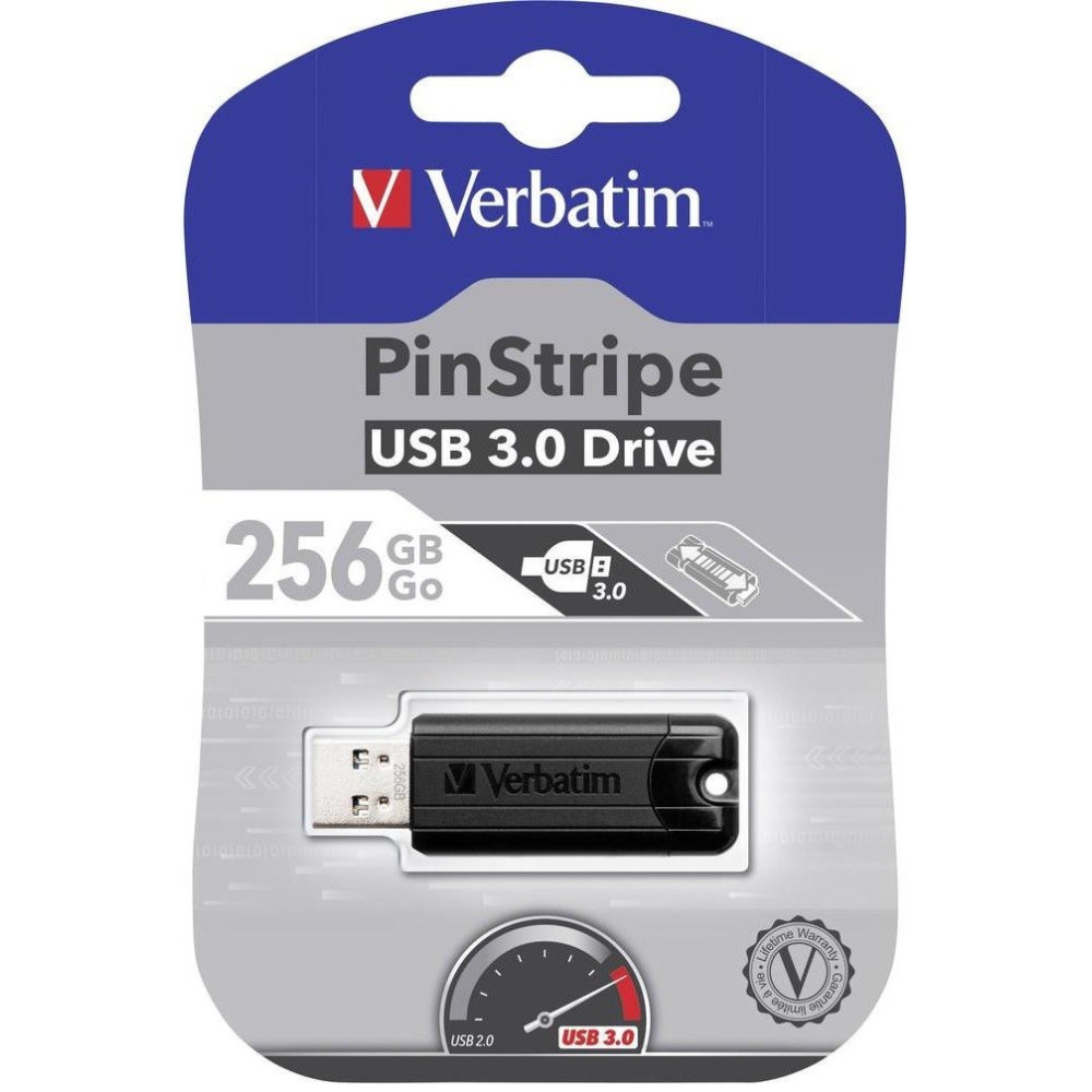 Clé USB Verbatim PinStripe 3.0 / 128 Go
