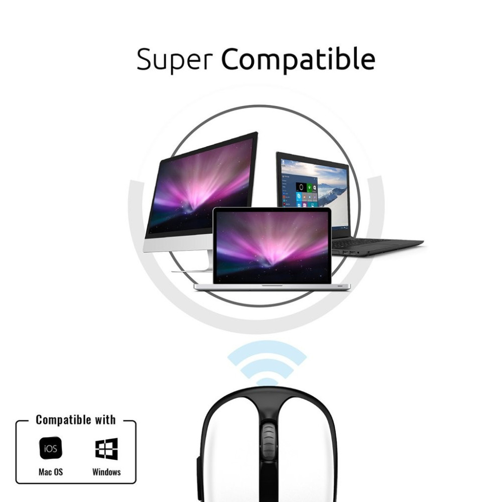 Souris Optique Sans Fil Promate Clix-4 / Blanc
