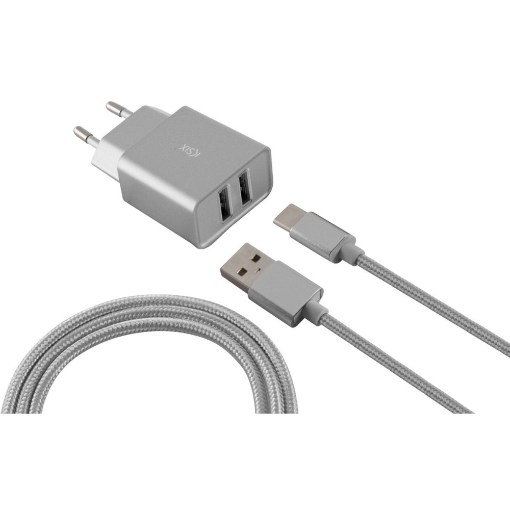 Chargeur Secteur KSix 2 USB / Silver