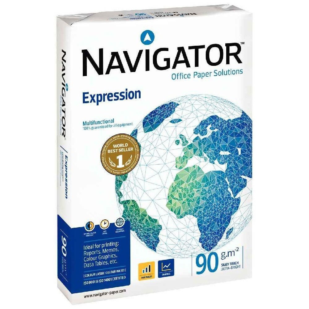 Rame papier Navigator A4 90g/m² Extra Blanc
