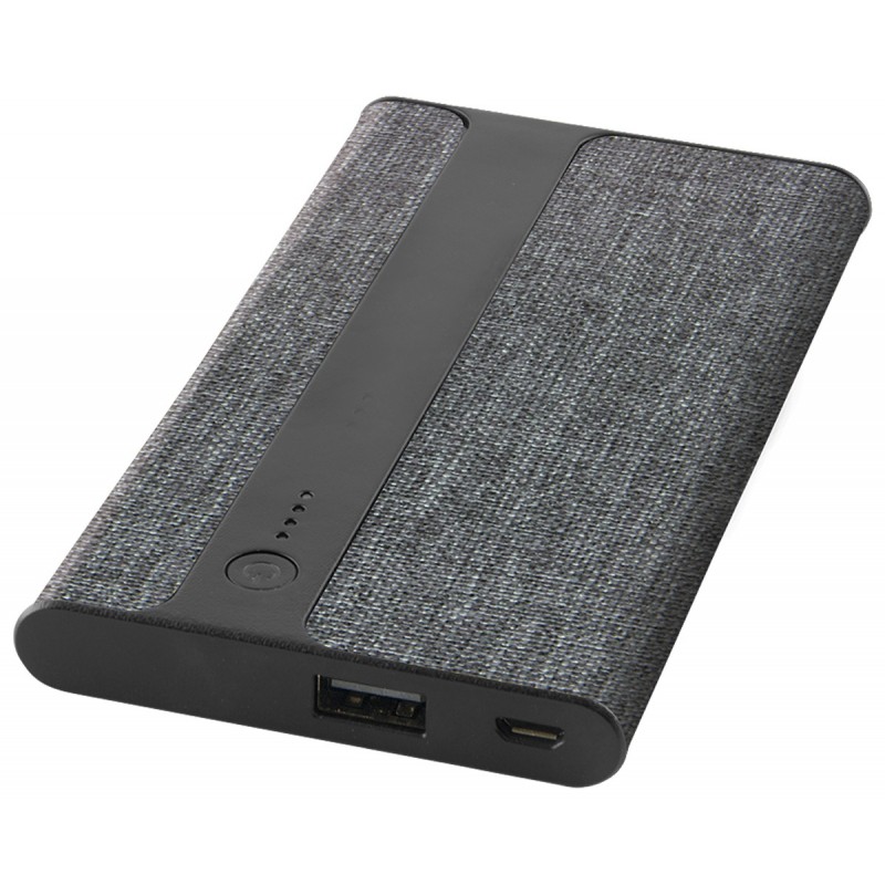Power Bank Ksix Textile 4000 mAh / Noir & Gris image 0