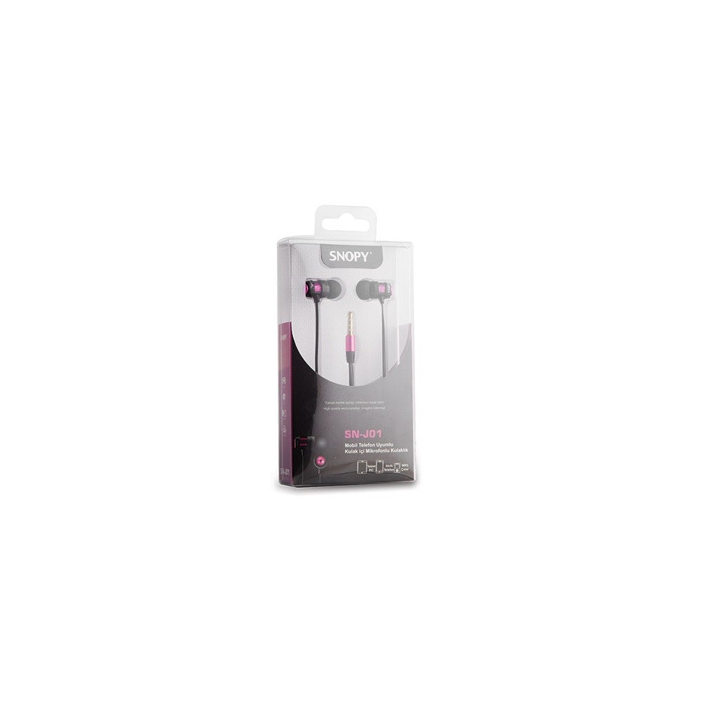Ecouteur avec Micro Snopy SN-J01 / Noir & Violet