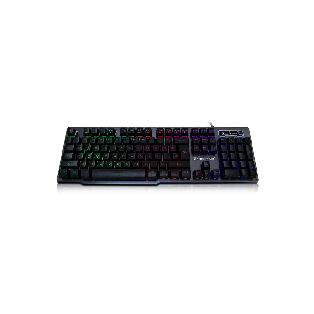 Clavier Rétroéclairé Qwerty USB Everest Rampage KB-R78
