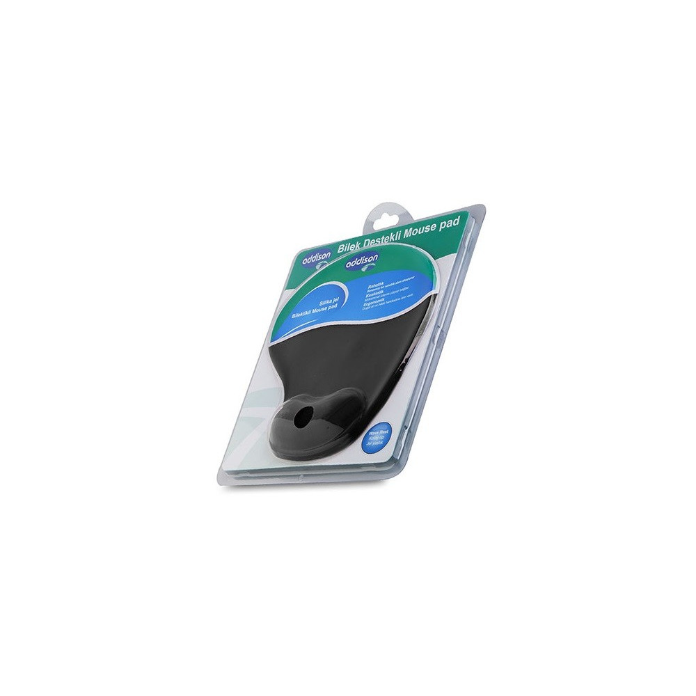 Tapis Souris Addison avec support poignet en gel / Noir