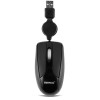 Mini Souris USB Everest avec câble rétractable / Noir