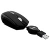 Mini Souris USB Everest avec câble rétractable SM-421 / Noir