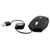 Mini Souris USB Everest avec câble rétractable SM-421 / Noir