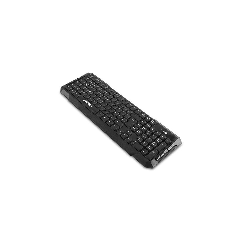 Ensemble Clavier Qwerty Multimédia & Souris Sans Fil Everest KM-510