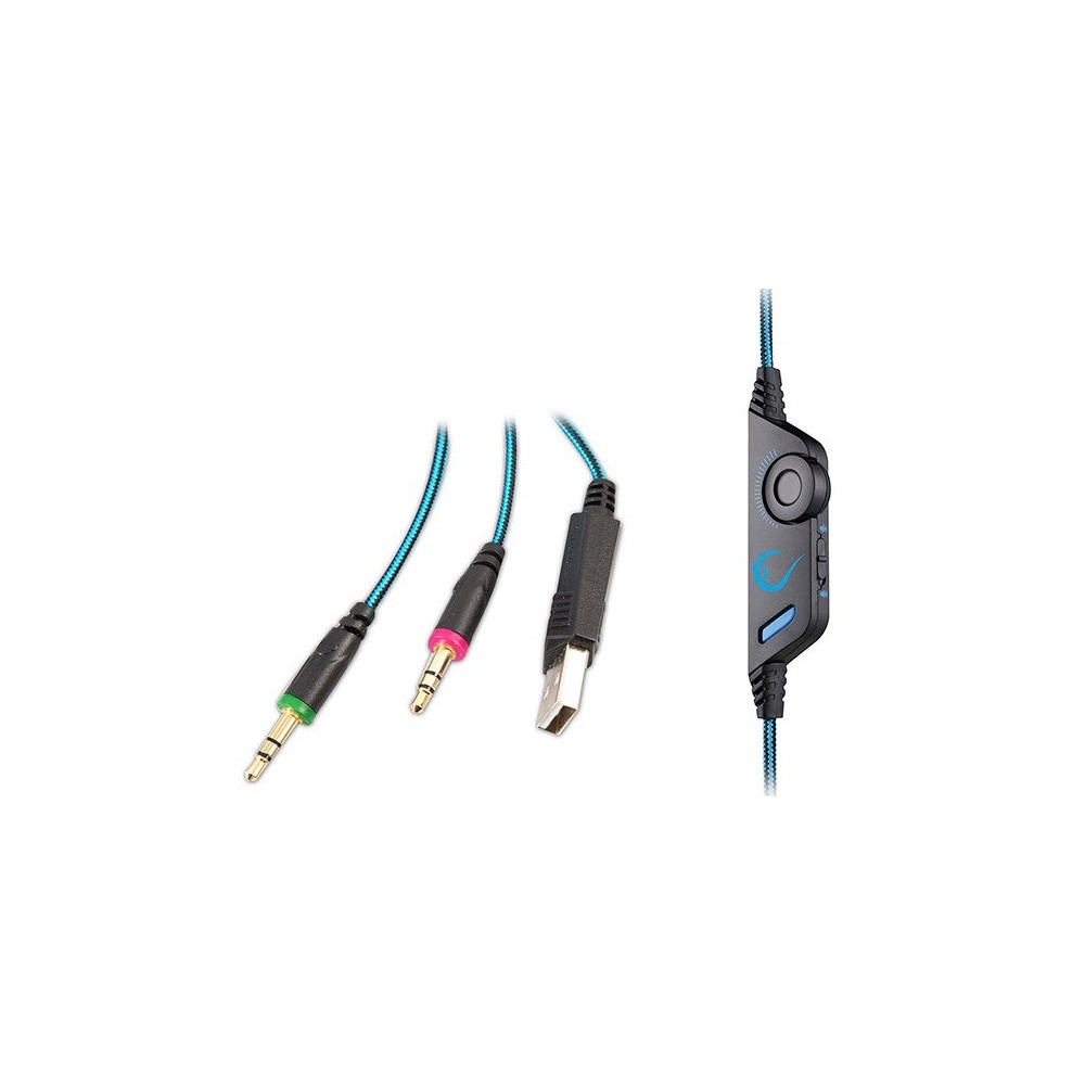 Casque Micro Gaming USB Snopy Rampage Rivia G20 / Blanc & Bleu