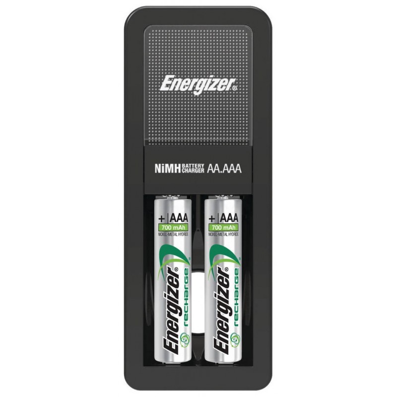 Mini chargeur de piles Energizer + 2 AA HR6 2000mAh incluses