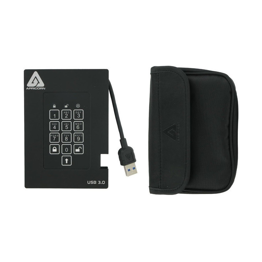 Disque Dur Externe Apricorn 2.5" / 1 To / USB 3.0 Avec Sécurité CODE PIN