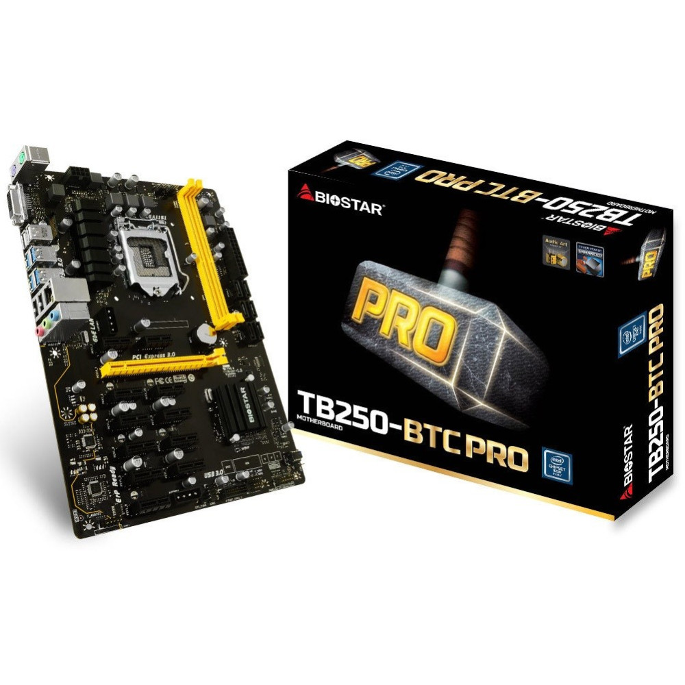 Carte mère Spécial Mining Biostar TB250-BTC Pro