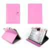 Etui en cuir pour tablette 7" Rose