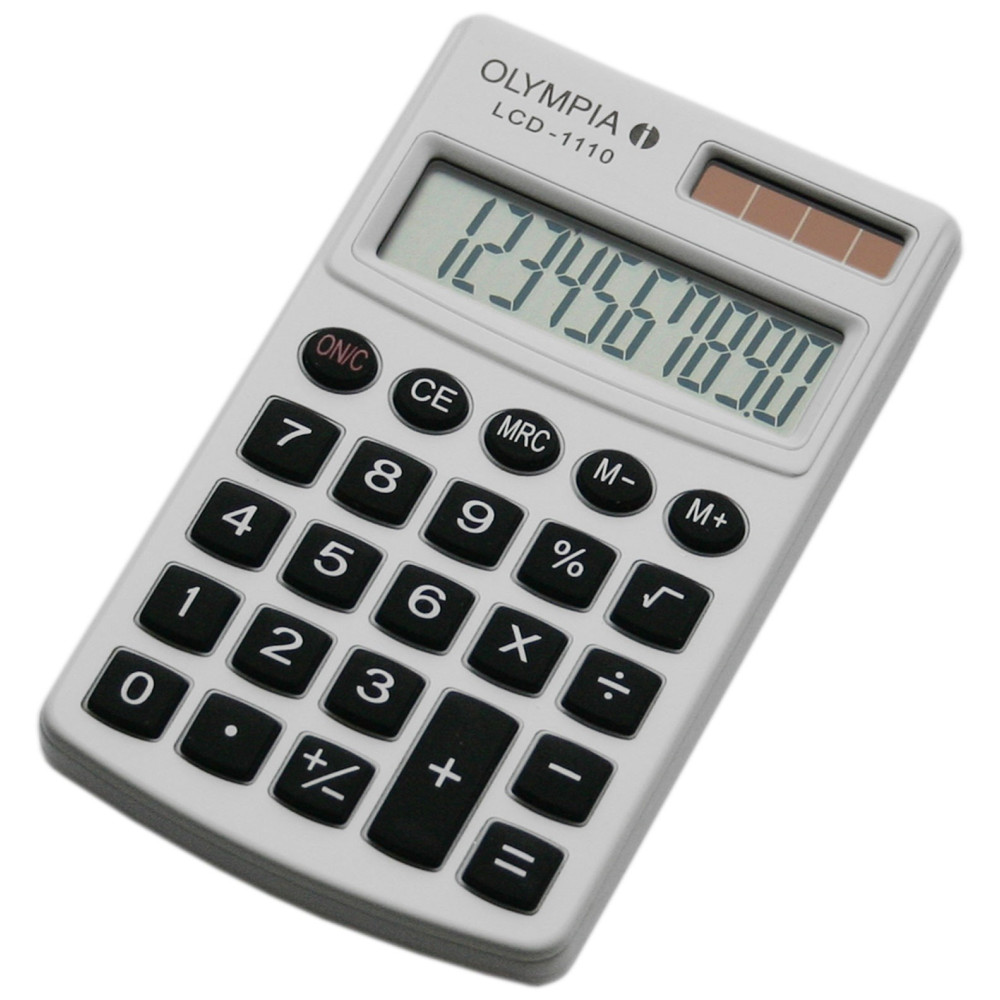 Calculatrice de poche 10 chiffres Olympia LCD 1110 / Blanc