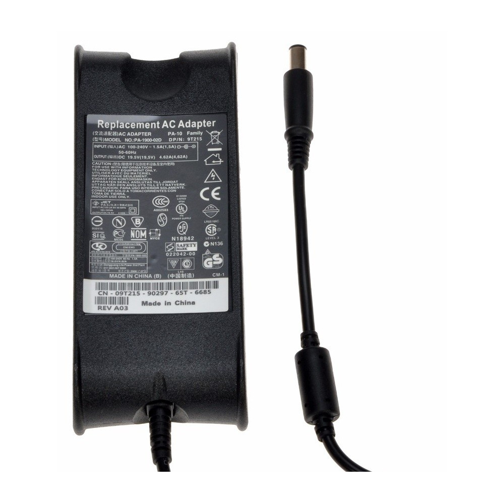 Chargeur ADAPTABLE pour PC Portable Dell 19.5V / 4.62A