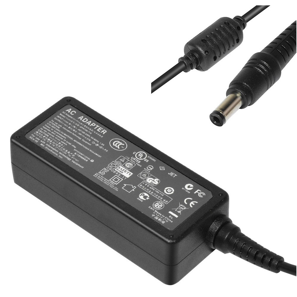 CHARGEUR ADAPTABLE POUR PC PORTABLE ASUS 19V / 2.37A + AC CABLE