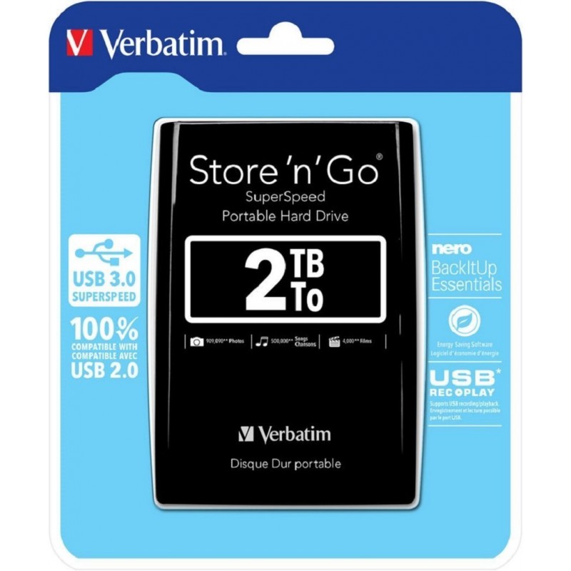 Disque Dur externe Verbatim Store'n' Go USB 3.0 / 2 To