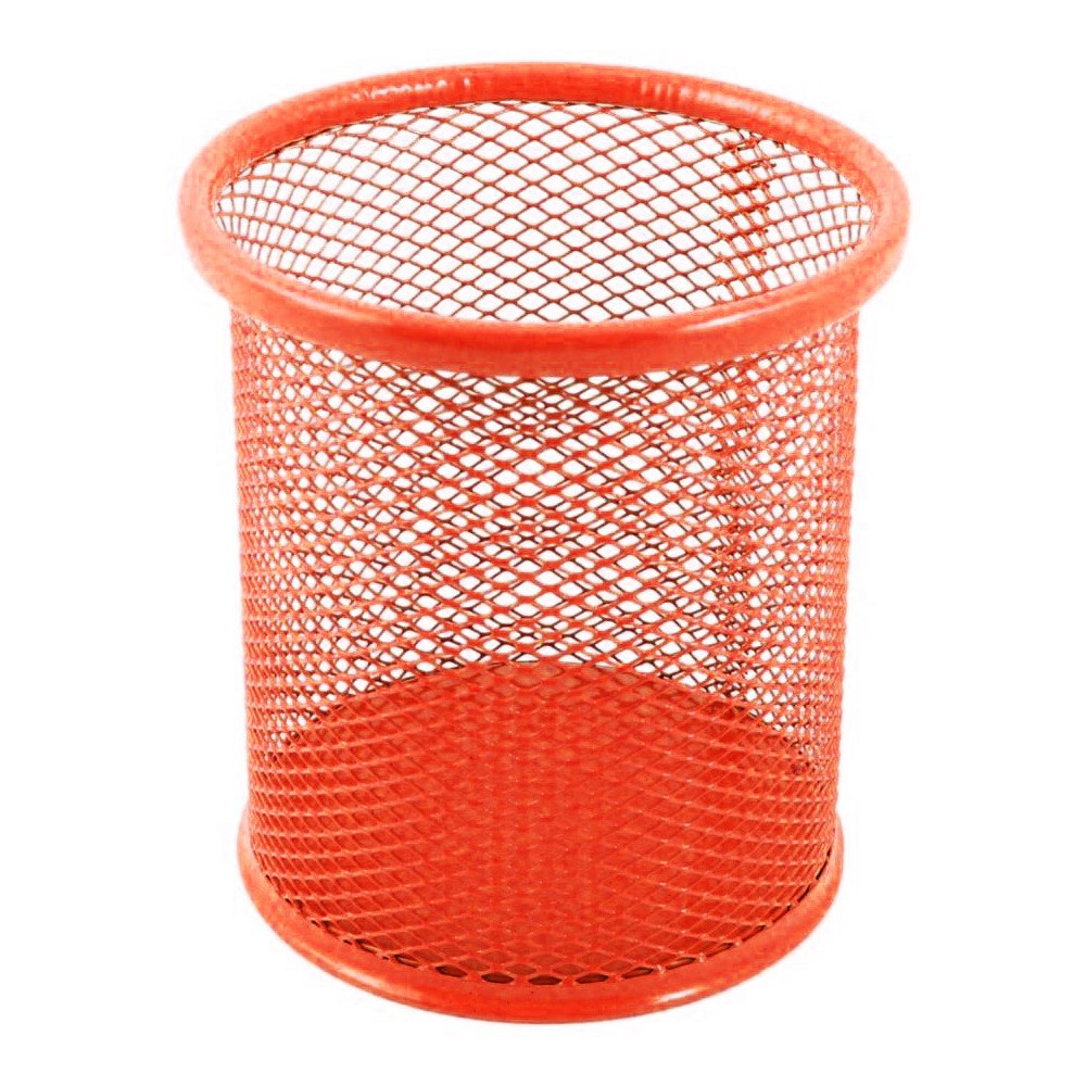 Porte Stylo Cylindre en métal / Orangé