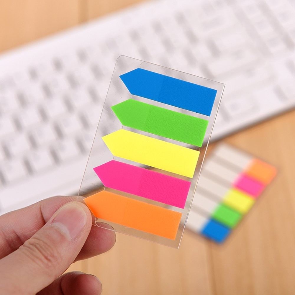 Stick-note Flèche Fluo / 5 couleurs