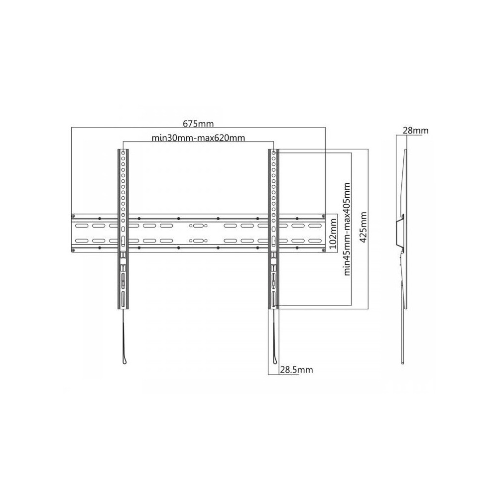 Support Mural SBOX PLB-2546F / 37"-70"