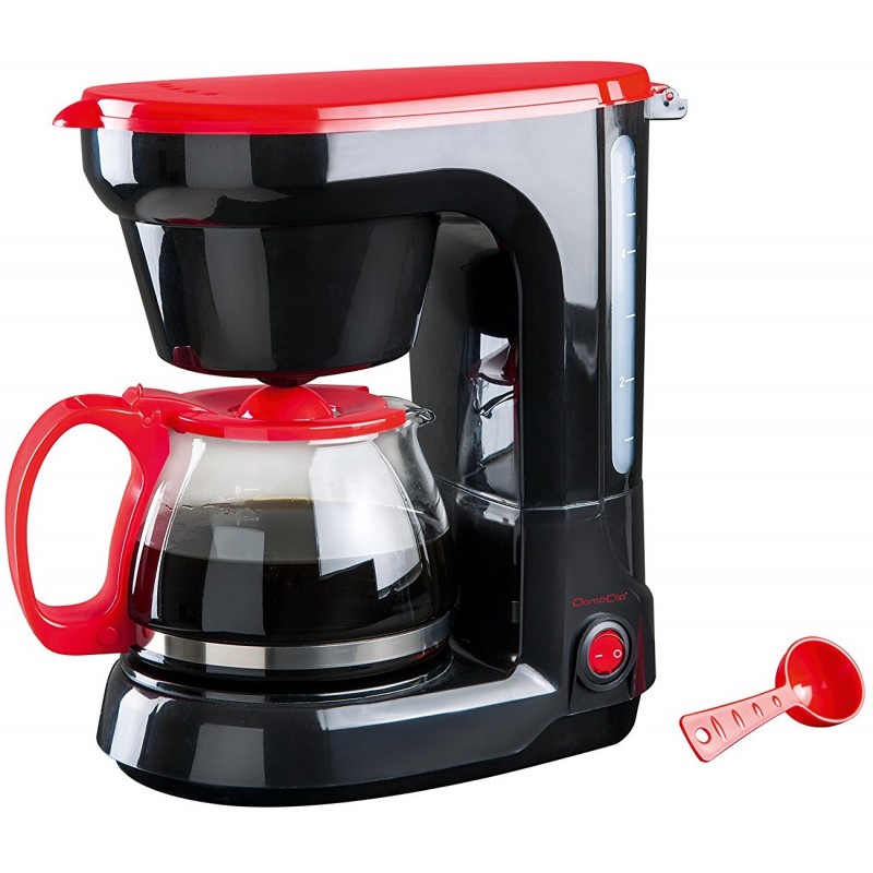 Cafetière électrique DomoClip Mini Kitchen DOD115 / Noir & Rouge