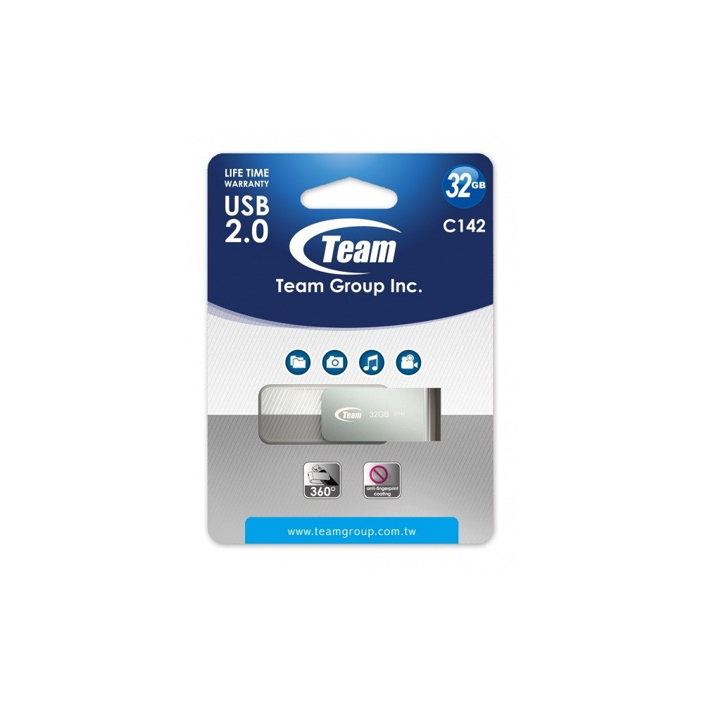 Clé USB 2.0 TeamGroup C142 / 32 Go / Blanc