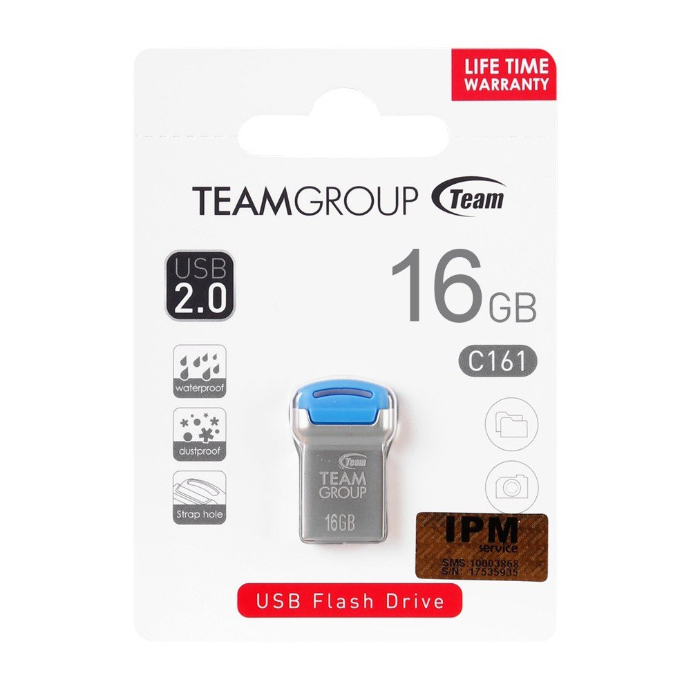 Clé USB 2.0 TeamGroup C161 / 16 Go / Silver & Bleu